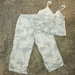 Old Navy Soft Woven PJ Set, Large Tall Top and XL Bottoms